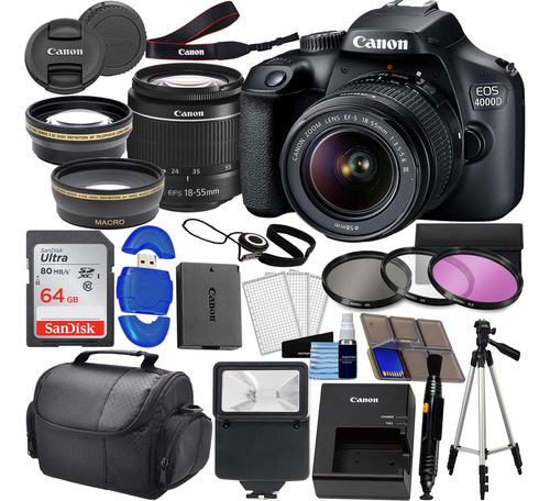 Canon Eos 4000d Dslr (kit De Lentes Rebel Tmm Zoon | Cmos De