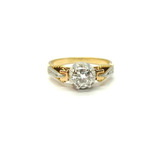 Anillo Cintillo Solitario Oro 18k Brillante A0129. Certif.