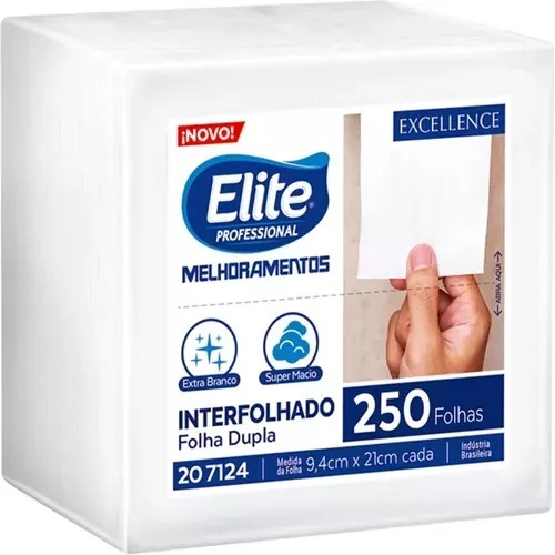 Papel Higiênico Interfolha Cai Cai Elite Folha Dupla 250 Un.