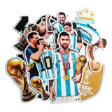 Stickers Calcos Messi Selección Argentina Mundial - Pack X22