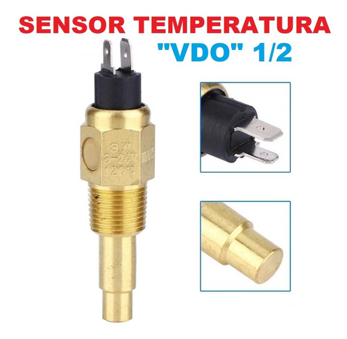 Bulbo Sensor De Temperatura Vdo 1/2 Npt 2 Terminales