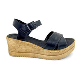 Sandalia Corcho Zapato Mujer Taco Chino Cuero Plataforma 