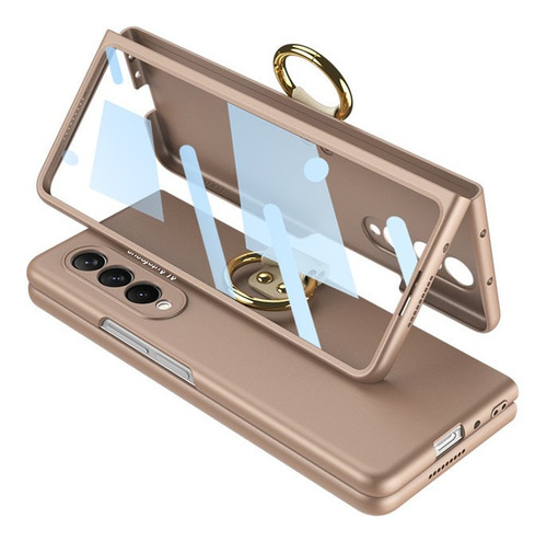 Funda Para Samsung Z Fold 3 Carcasa Celular Case Con Anillo