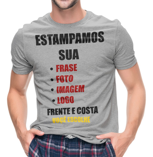 7 Camisetas Camisa Estampa Personalizada Logo Empresa Foto