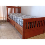 Cama De Madera, 1 Plaza , Colchón 1,90x80.  Con Cajones.