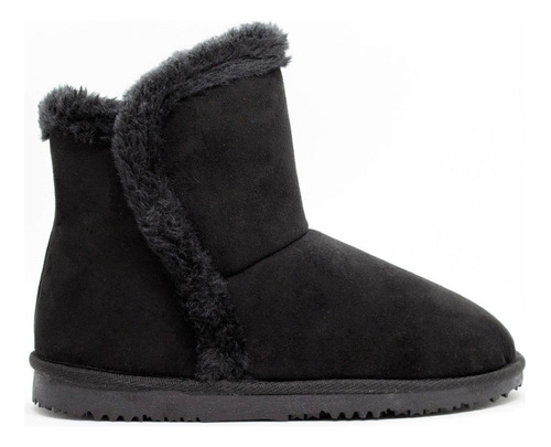 Pantubota De Mujer Caña Baja Borde Corderito Tipo Ugg