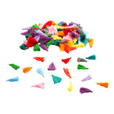 50 Mini Borlas Con Argolla Bisuteria Mix Colores 3,5 Cms