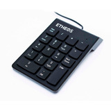 Teclado Numerico Etheos Cable Usb Pc Notebook Oficina Office Color Del Teclado Negro