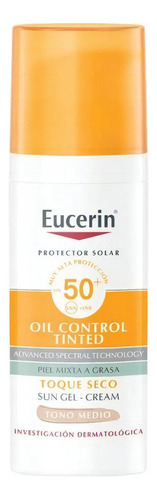 Eucerin Sun Oil Control Protector Solar Facial Tono Medio Fps 50 X 50 Ml