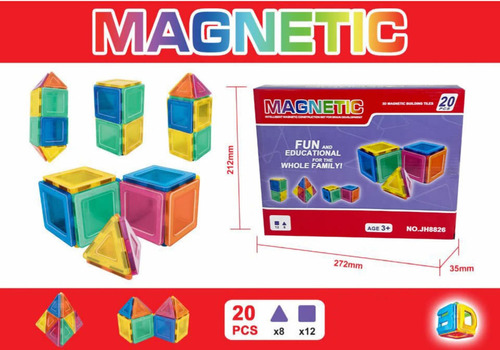 Bloques Magneticos Imantados Magnetic 20 Piezas Grupo 360