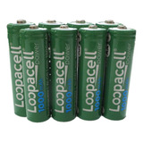 Loopacell Bateria Recargable De 8 Aa Nicd, Baterias Aa De La