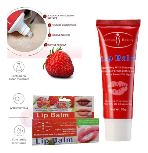 Bálsamo Labial Hidratante Reparador De Frutilla