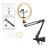 Iluminador Ring Light De 26cm Com Tripé De Mesa Articulado