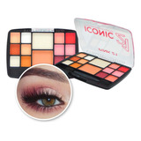 Paleta De Sombras Para Ojos Mate Y Satinado En Polvo Sombra 01 / Iconic21_pink21