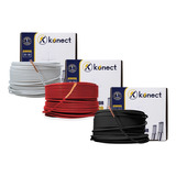 Kit 3 Cables Eléctrico Cal 12 Color Blanco, Negro Y Rojo 50m