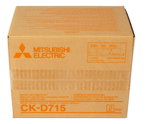 Kit Papel Térmico Mitsubishi Ckd715 Color Blanco