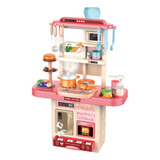 Cozinha Completa Infantil Com Som E Fumaça 28 Pçs Brinquedo