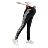 Maternal Leggings Franja Leopardo