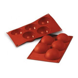 Molde De Silicona Siliconflex Sf001 Media Esfera Silikomart Color Rojo