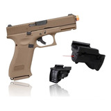 Airsoft Glock 19x Coyote Co2 6mm Y Mira Laser Xchws C