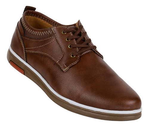 Zapato Casual Oxford Hombre Café Tacto Piel Nibiru 21703901