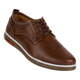 Zapato Casual Oxford Hombre Café Tacto Piel Nibiru 21703901