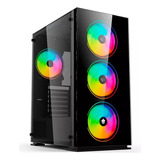 Gabinete Gamer Mid-tower Han Eg-817 Vidro 3x Fan Rgb Evolut