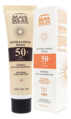 Protector Solar Maya Solar Facial Mineral Con Color Fps50+ Antimanchas