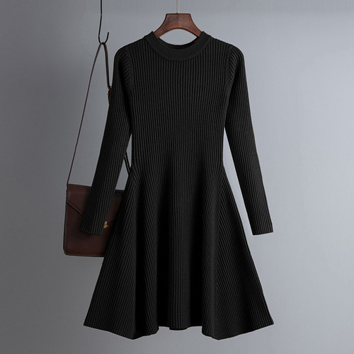 Vestido Acampanado Corto Otoño-invierno Mujer