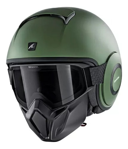 Capacete Shark Street Drak Blank Mat Gma Novo Militar Envio 