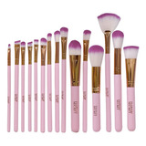 Set De 15 Brochas De Maquillaje Con Estuche