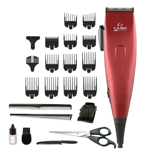 Cortapelo Clipper Gm 562 Motor Magnético 24 Piezas Color Rojo