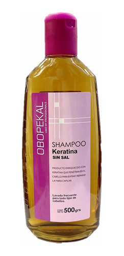 Shampoo Keratina Sin Sal 500g Obopekal