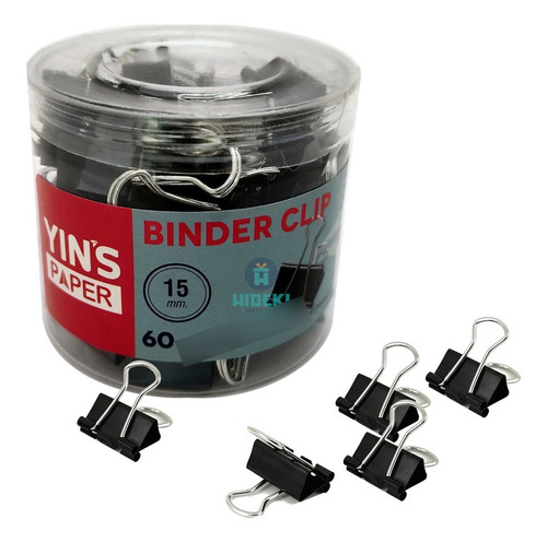 Mini Prendedor Binder Clip De Papel 15mm Caixa Com 60 Pcs Nf