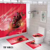 Set Juego De Baño De Navidad 4 Piezas