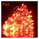 Pack 12 Luces Micro Led Hadas Pilas 3 Metros Rojo + Pilas