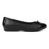 Flats Dama Flexi Balerina Negro Sintetico 116310