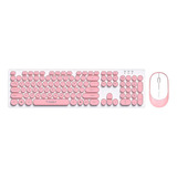 Combinação De Teclado E Mouse Sem Fio: Cute Keyboard Retro R