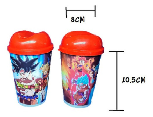 Vaso Pitillo Infantil Dragon Ball Z X12 Unidades