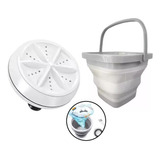 Combo Balde Silicona 5 L + Mini Lavarropas Portátil