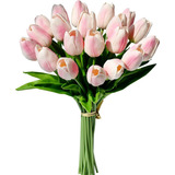 20 Tulipanes, Flores Artificiales Mandys - Durazno.