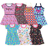 Kit 7 Vestidos Infantil Feminino Menina Roupa Atacado