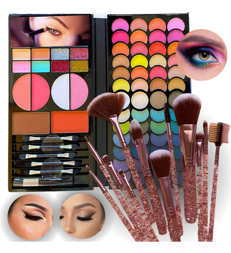 Combo Set Maquillaje Sombra Magico  Regalo 15 Años Surtido  