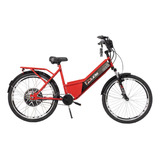 Bicicleta Elétrica Confort 800w 48v 15ah Vermelho Cereja