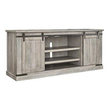 Muebles Para Tv De Madera Extragrande, 3 Estantes Color Gris