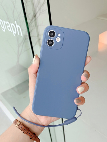 Carcasa Funda Silicona Con Correa Para iPhone XS Xr 11 12 13