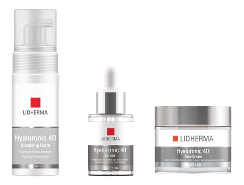 Lidherma Antiage Hyaluronic 4d Espuma + Serum + Face Cream 