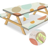 Mantel De Picnic Con Fundas De Banco De 72 X 30 Pulgadas, El