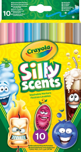 Fibras Marcadores Crayola Aromas DeLG T Ofi X10 Colores