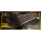 Teclado Gamer Corsair K70 Lux Rgb Cherry Mx Español